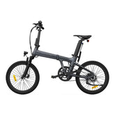 ADO Air 20S Electric Folding Bike - 250W Motor 36V9.6Ah Battery 100KM Assisted Autonomy Hydraulic Disc Brake - Grey